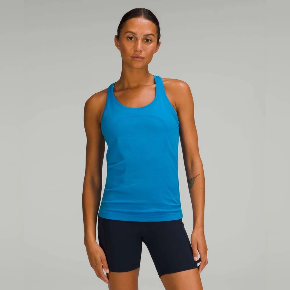 Lululemon Swiftly Tech Racerback Tank Top 2.0 *Hip Length (Poolside) Size 12